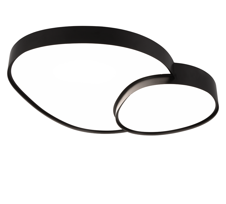 Rise LED ceiling lamp 77 cm matt black — 647519232