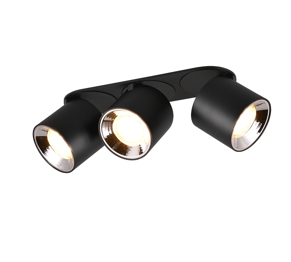 Guayana spotlight 3-pc GU10 matt black — 651000332