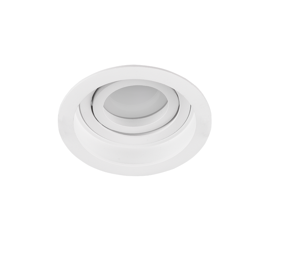 Kenai recessed spotlight GU10 9 cm matt white round — 651500131