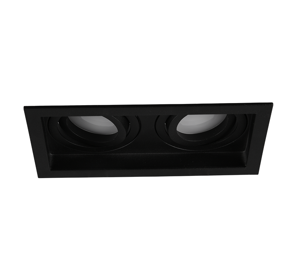 Kenai recessed spotlight GU10 17 cm matt black — 651600232