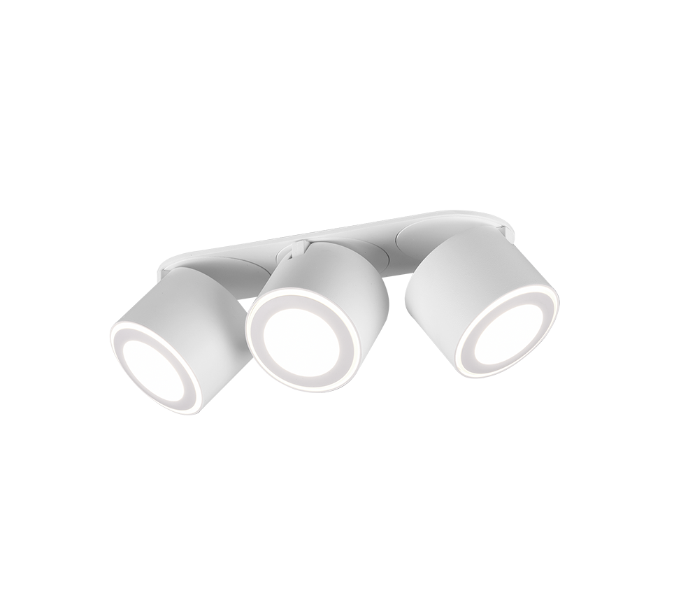 Taurus LED spotlight 3-pc matt white — 652910331
