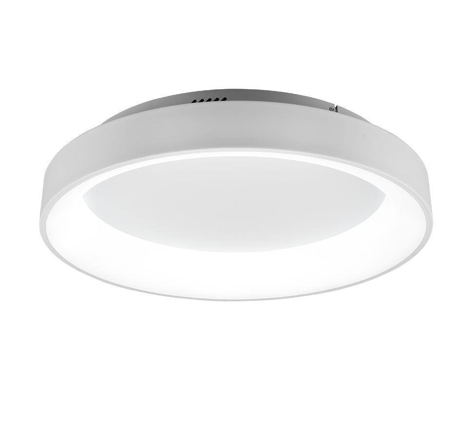 Girona LED ceiling lamp 60 cm matt white — 671290131