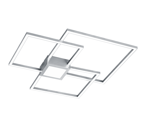Hydra LED ceiling lamp 3-pc brushed steel — 676210407