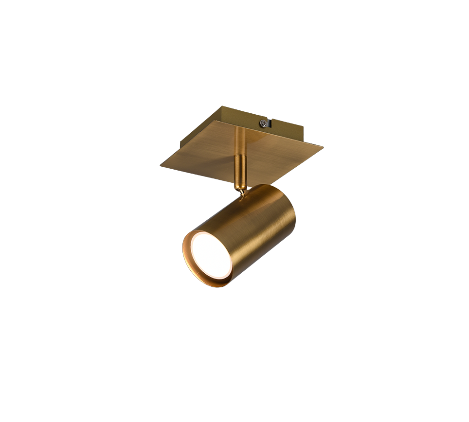 Marley spotlight 1-pc GU10 antique brass — 802400104