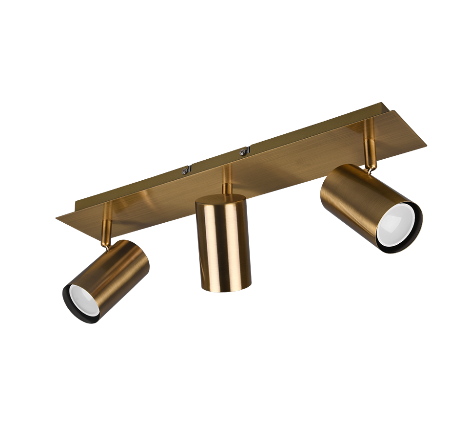 Marley spotlight 3-pc GU10 antique brass — 802400304