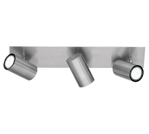 Marley spotlight 3-pc 3xGU 10 brushed steel — 802400307