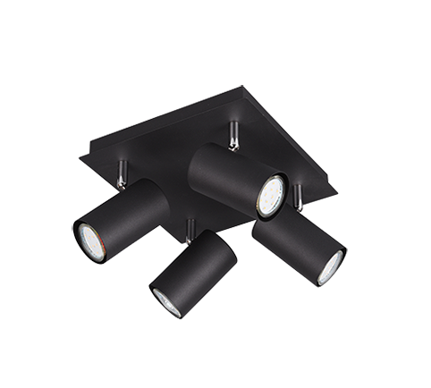 Marley spotlight 4-pc GU10 matt black — 802430432