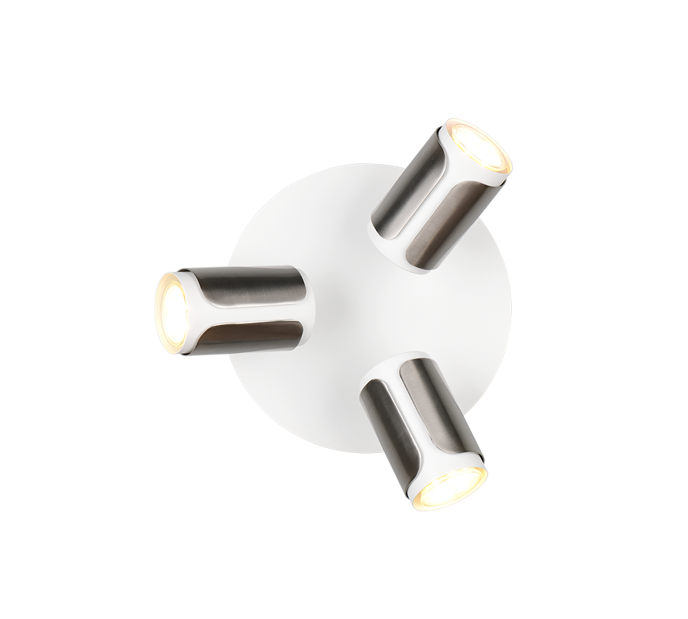 Gillan spotlight 3-pc GU10 brushed steel — 814530307
