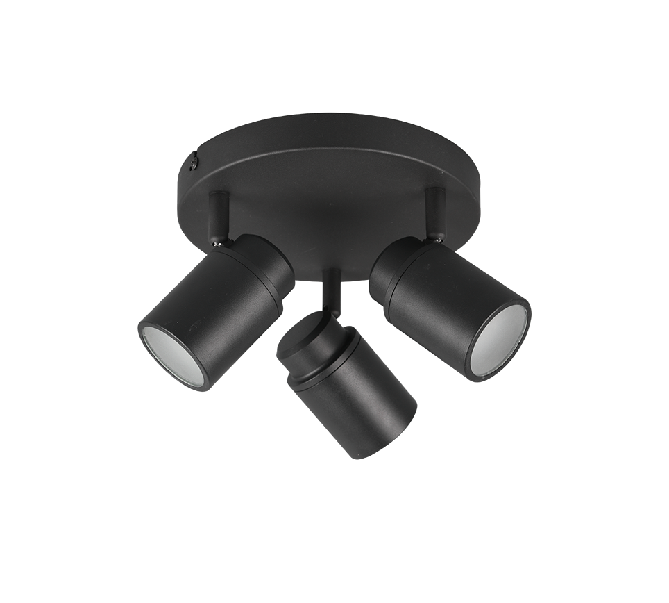 Angelo H2O spotlight 3-pc GU10 matt black — 880430332