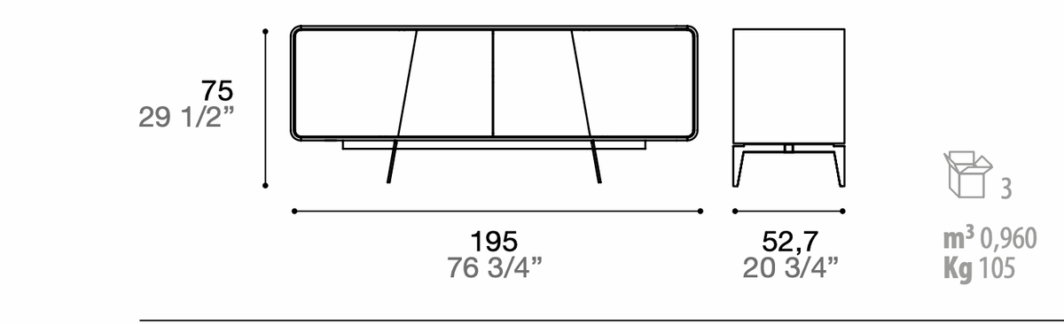Manufacturer dimensioned technical diagram of Alf DaFrè PSD343. This is a composition diagram, not a finish photograph.