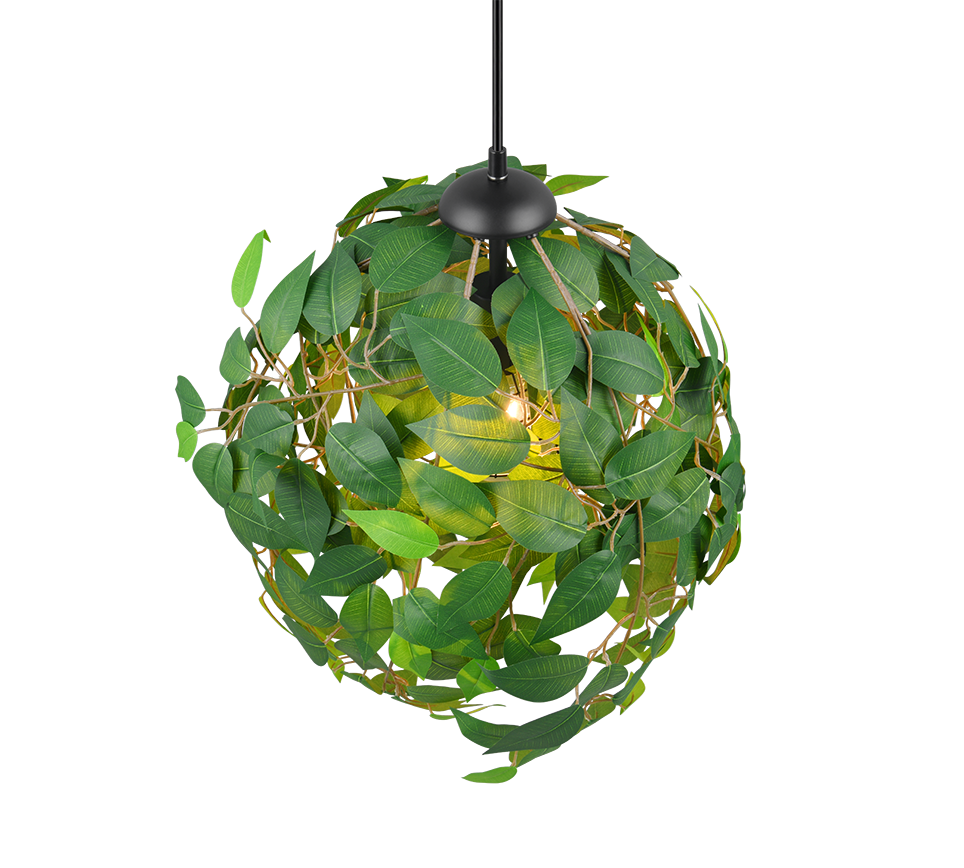 Leavy pendant 38 cm E27 green — R10461915