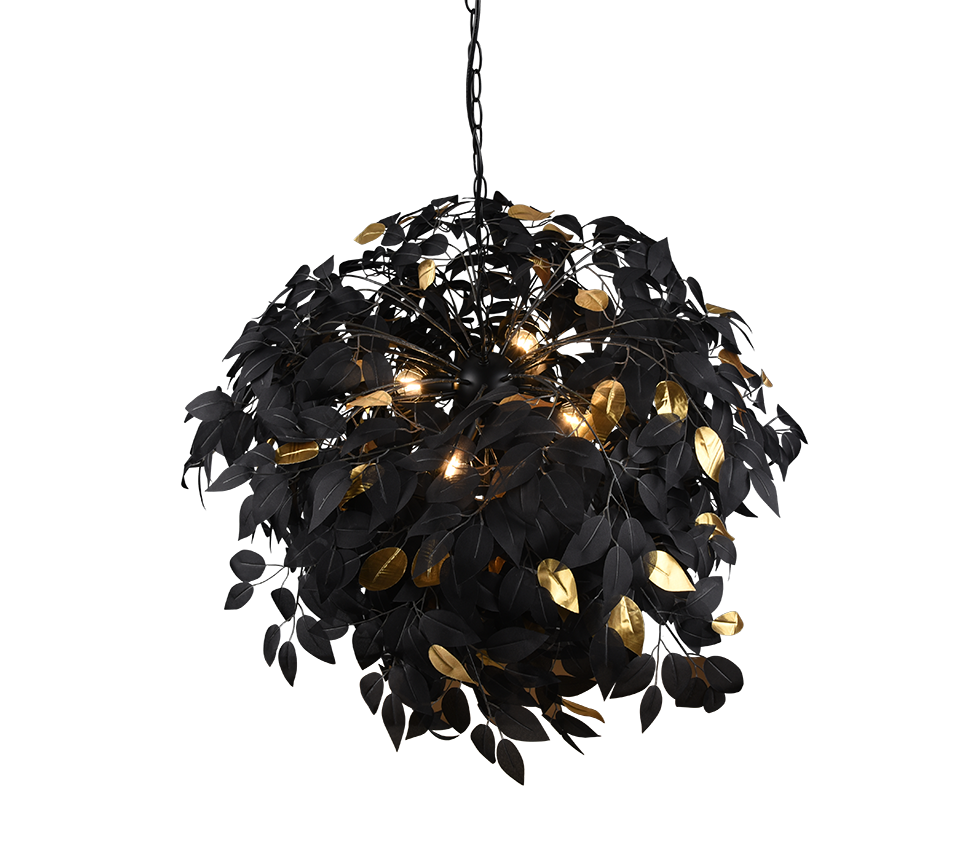 Leavy pendant 70 cm 4xE14 matt black — R10464032