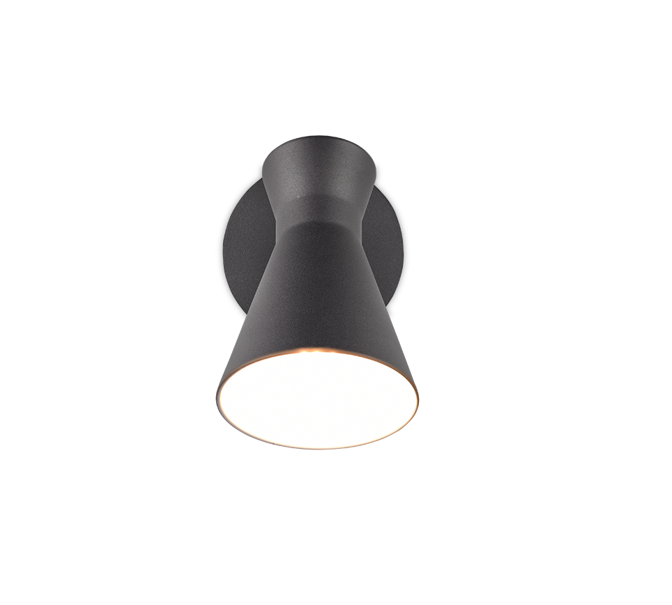 Enzo wall lamp E27 matt black — R20781732