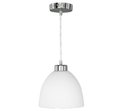 Dallas pendant 1-pc E27 brushed steel — R32171007