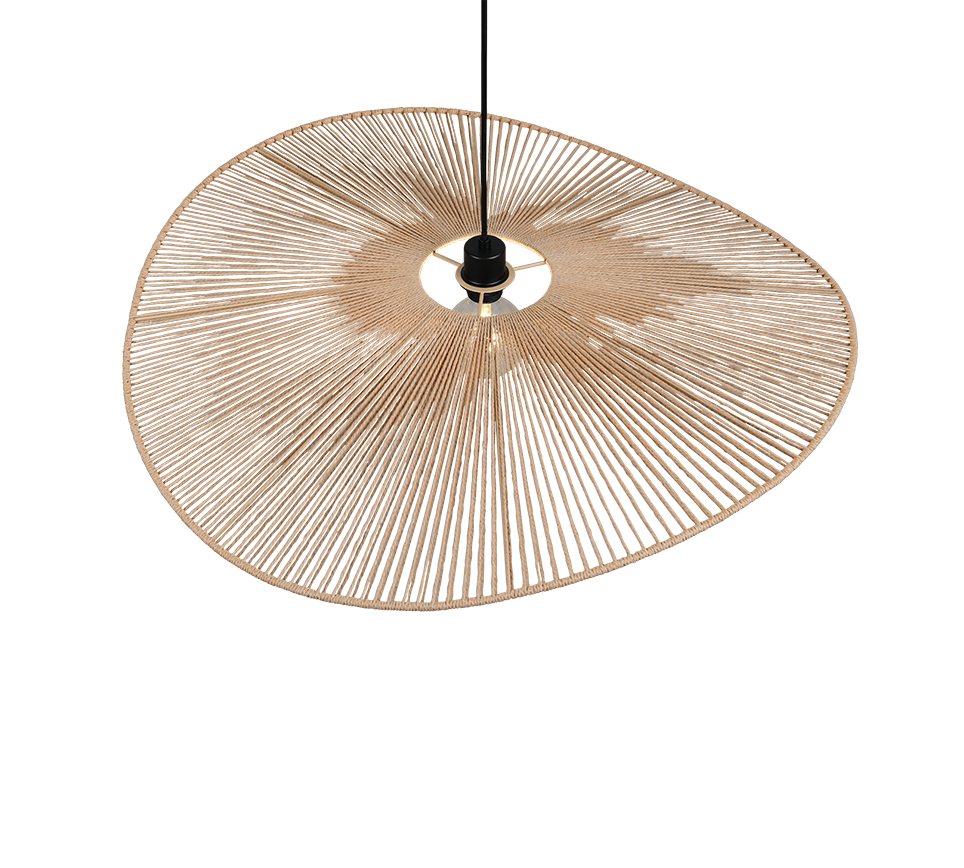 Laurine pendant 78 cm E27 brown/paper yarn — R36161926