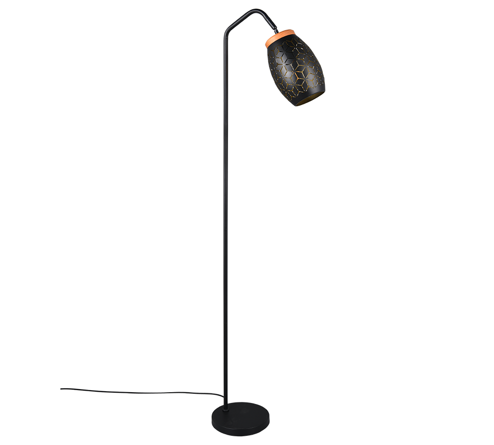 Bidar floor lamp E27 matt black/gold — R41571080
