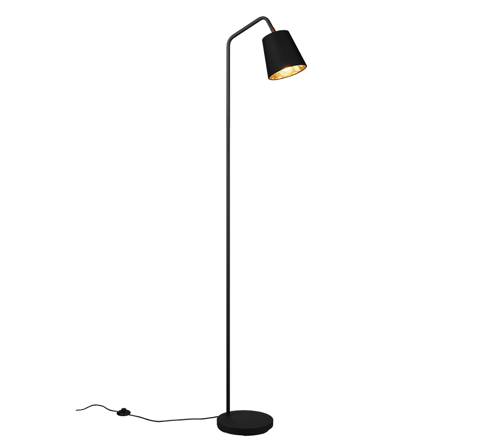 Buddy floor lamp E27 matt black/gold — R41721032