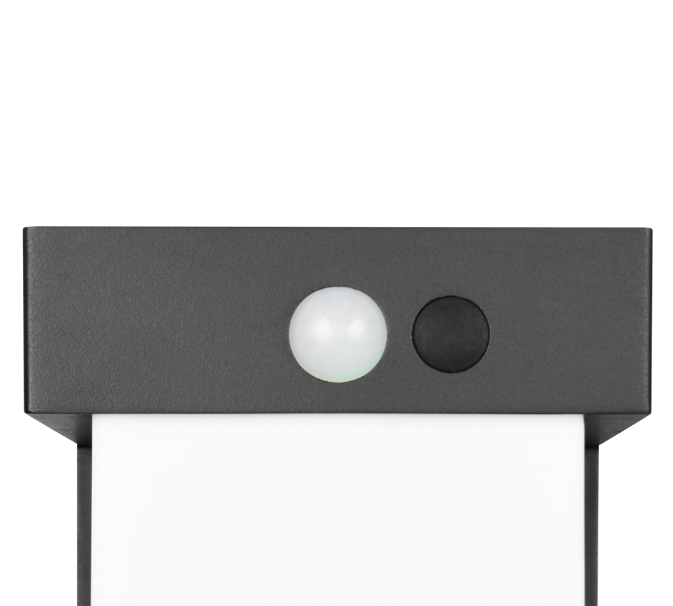 Colombo hybrid solar LED pole lamp 100 cm matt black motion+dusk sensor 4000K — R43286132