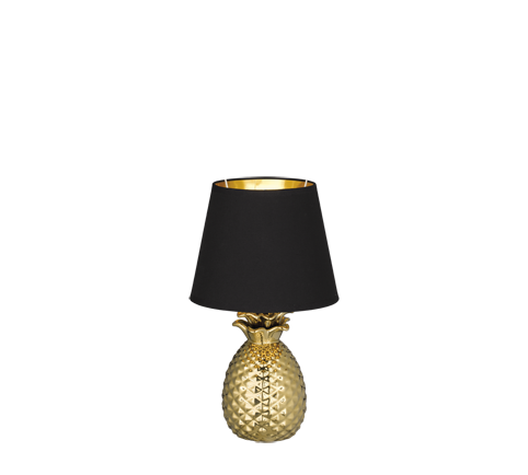 Pineapple table lamp 35 cm E14 gold/black — R50421079