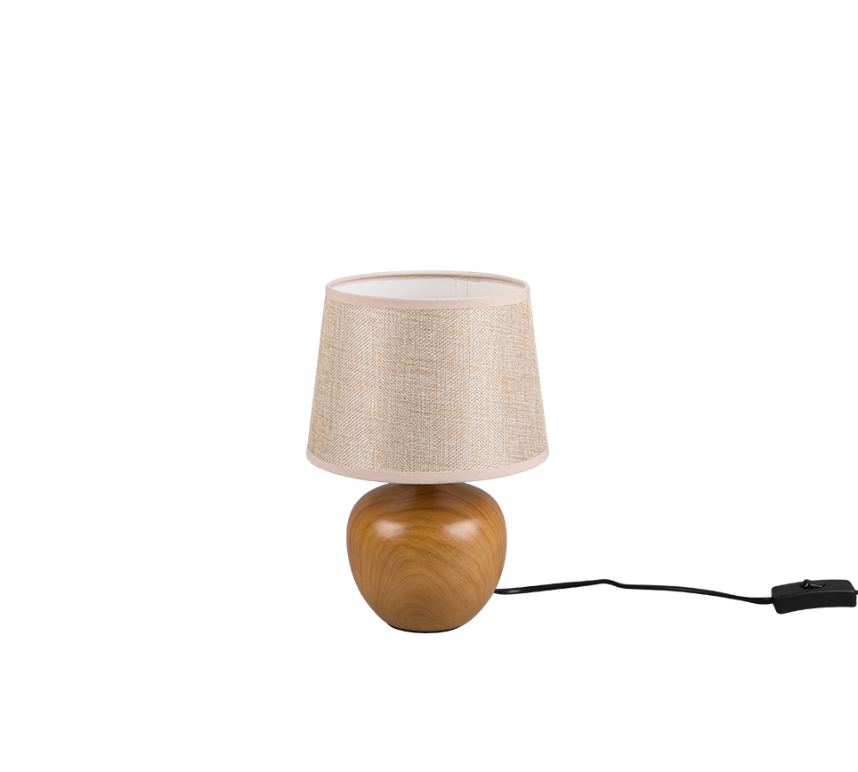 Luxor table lamp 26 cm E14 wood imitation — R50621035