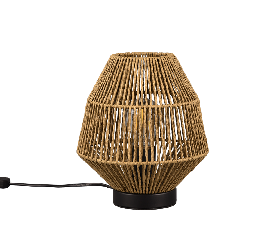 Miki table lamp E27 brown/paper yarn — R51101026
