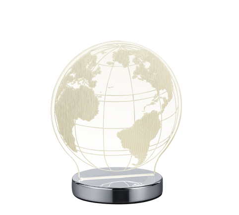 Globe LED table lamp chrome — R52481106