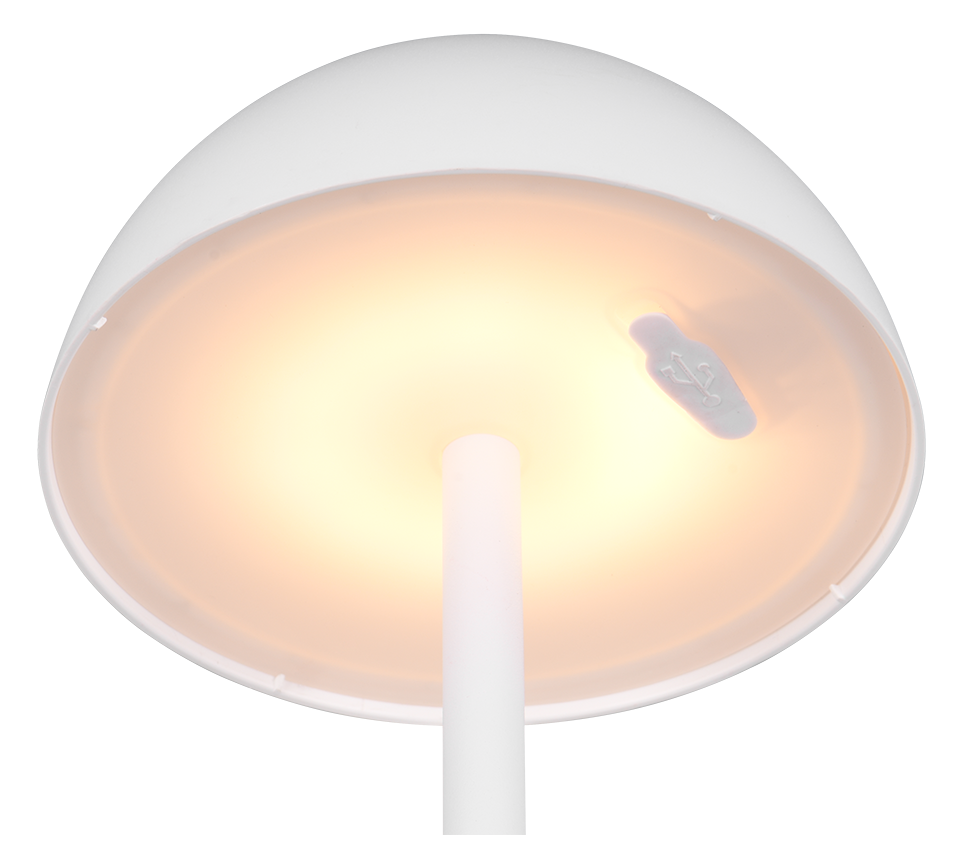 Ricardo LED outdoor table lamp matt white rechargeable — R54106131