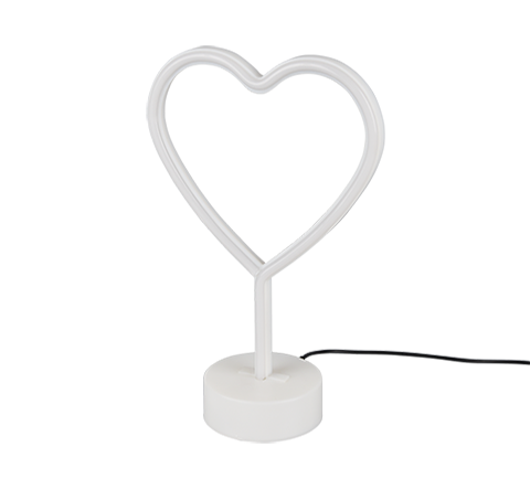 Heart LED table lamp white — R55210101