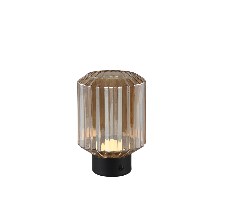 Lord LED table lamp matt black/amber rechargeable — R57761113