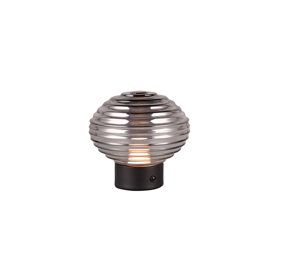Earl LED table lamp matt black/smoke rechargeable — R57771154