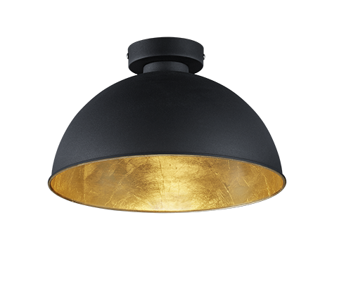 Jimmy ceiling lamp E27 black/gold — R60121002