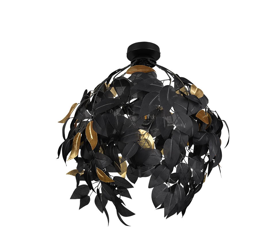 Leavy ceiling lamp 38 cm E27 matt black — R60461032