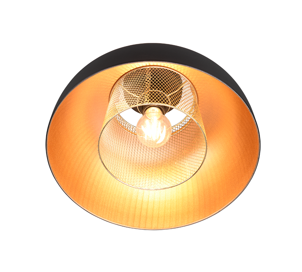 Punch ceiling lamp E27 matt black — R60811032