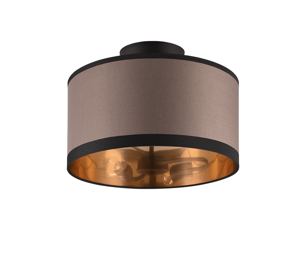 Davos ceiling lamp 30 cm 2xE14 matt black/greige — R61552041