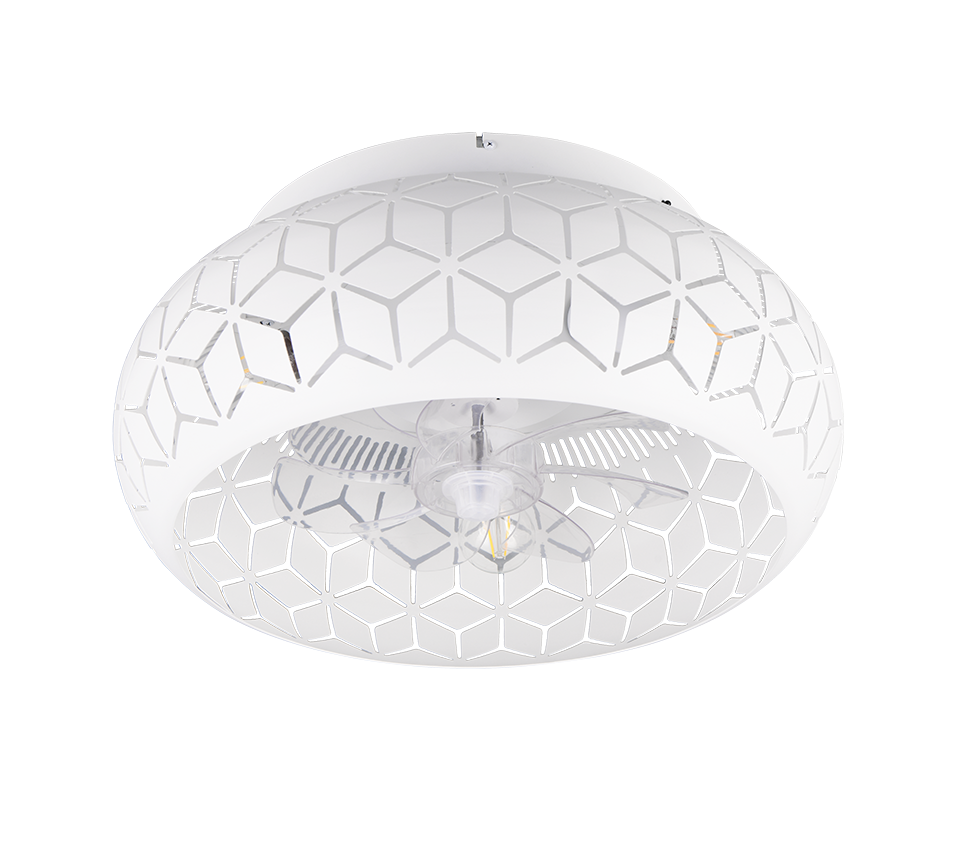 Bidar ceiling fan 3xE27 matt white — R61574031