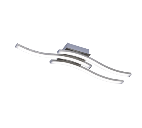 Route LED ceiling lamp 3-pc brushed steel — R62473107