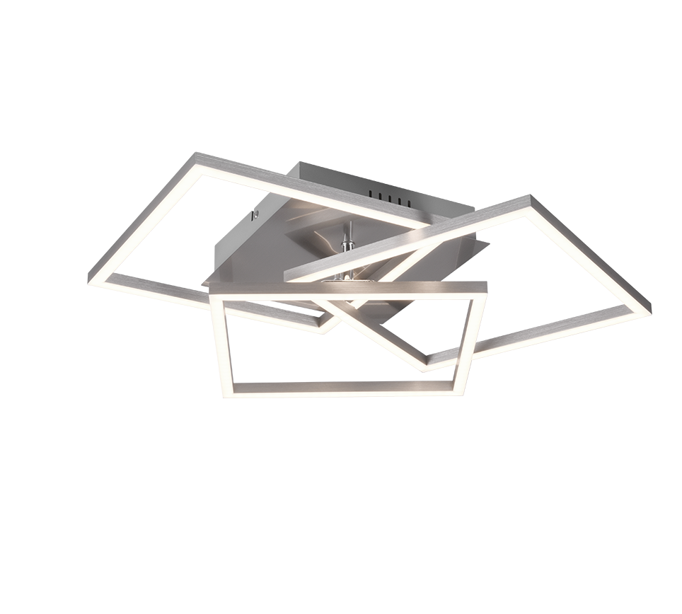 Mobile LED ceiling lamp brushed steel — R62883107