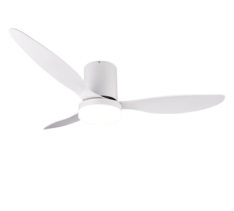 Göteborg LED ceiling fan matt white — R64202131