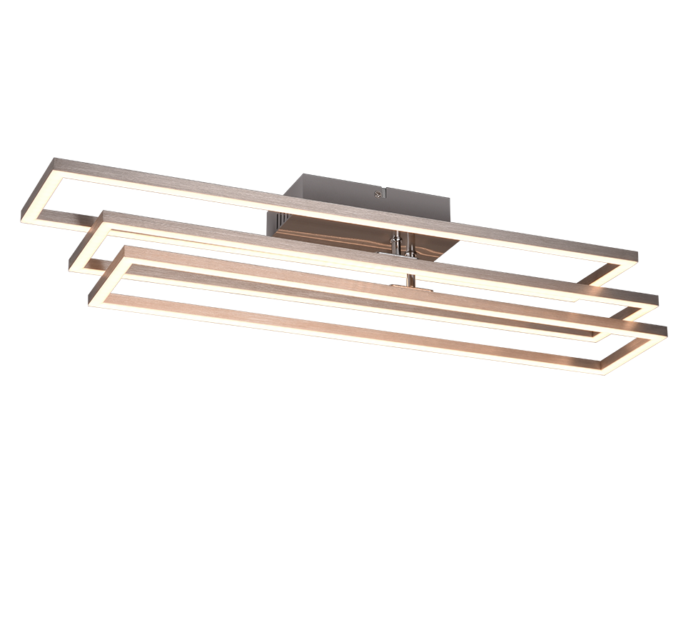Corso LED ceiling lamp brushed steel — R64423107