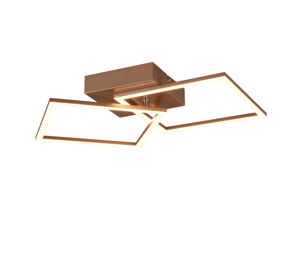 Trail LED ceiling lamp 2-pc coffee brown — R64492165
