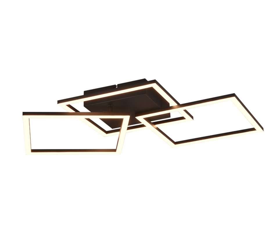 Trail LED ceiling lamp 3-pc matt black — R64493132