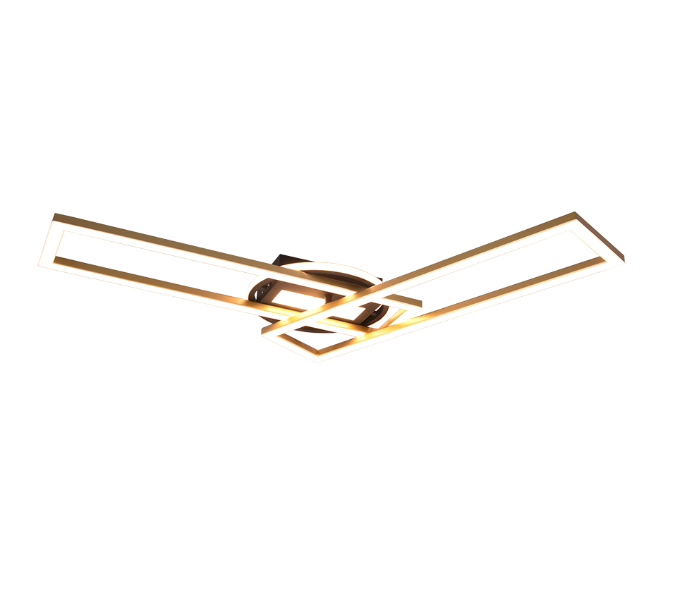 Twister LED ceiling lamp matt brass/matt black — R67183108