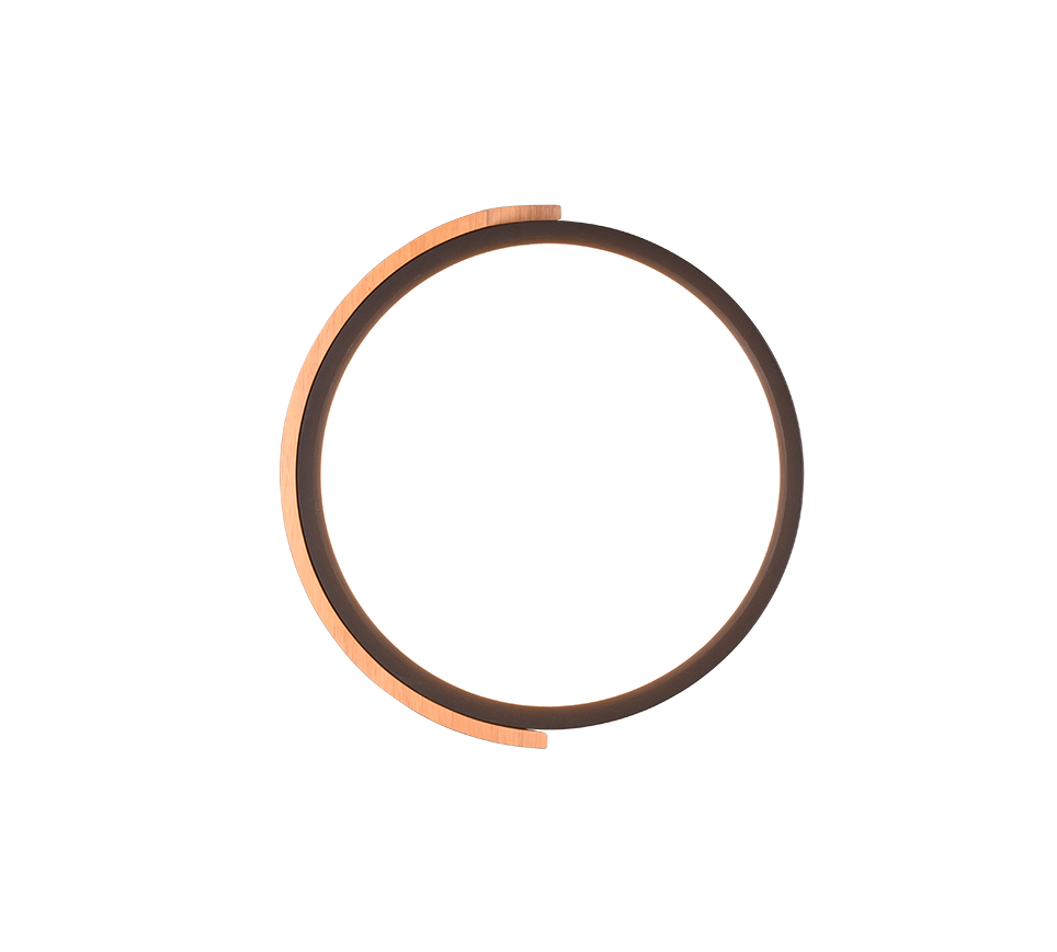 Jano LED ceiling lamp matt black/wood — R67201132