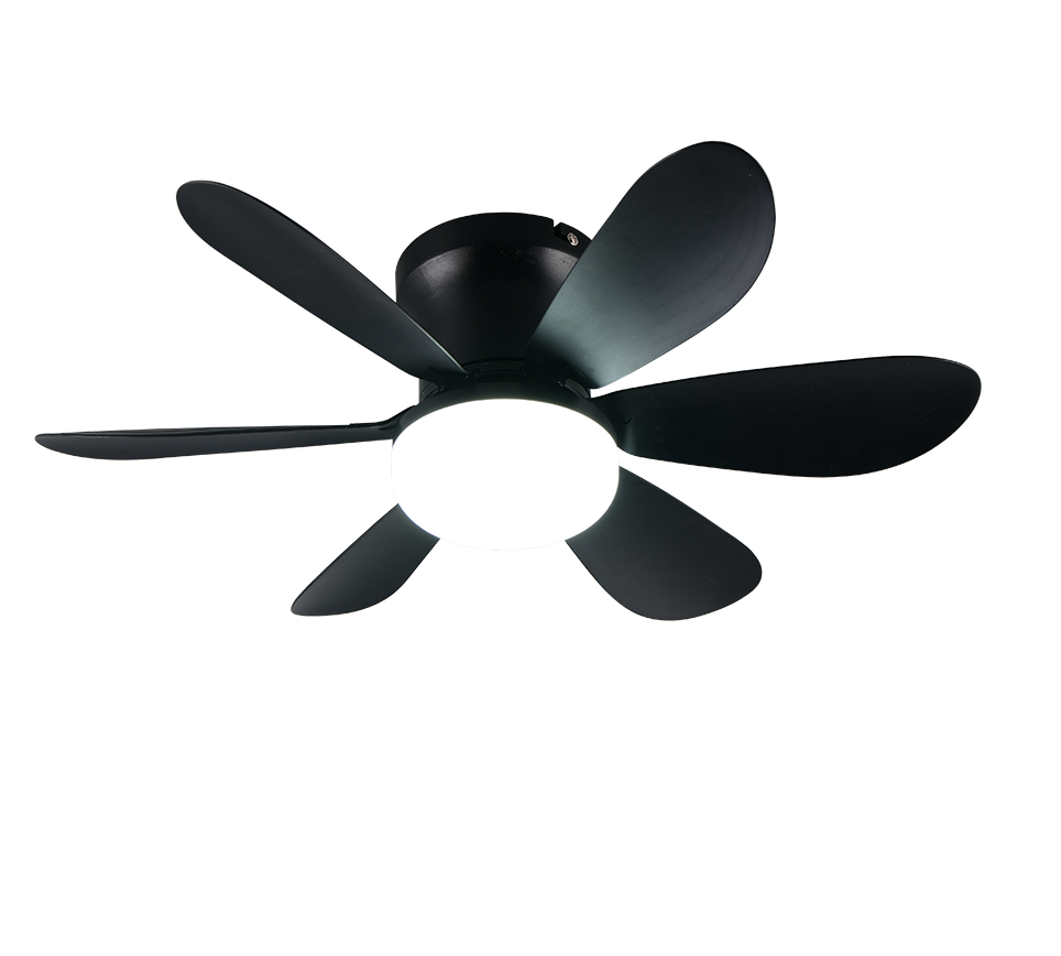 Lund LED ceiling fan matt black — R67462132