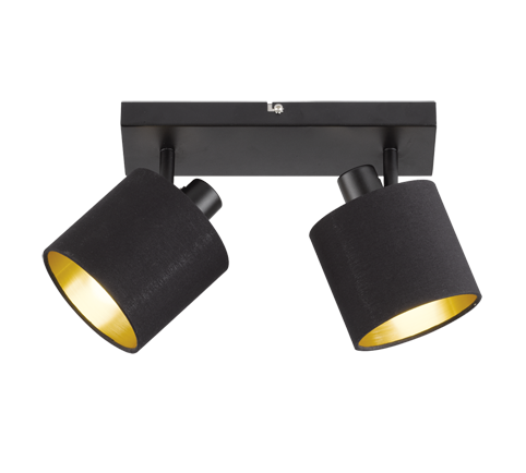 Tommy spotlight 2-pc E14 matt black/gold — R80332079