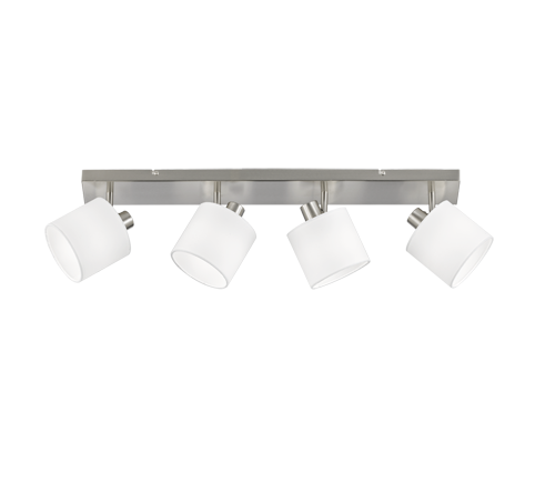 Tommy spotlight 4-pc E14 brushed steel/white — R80334001