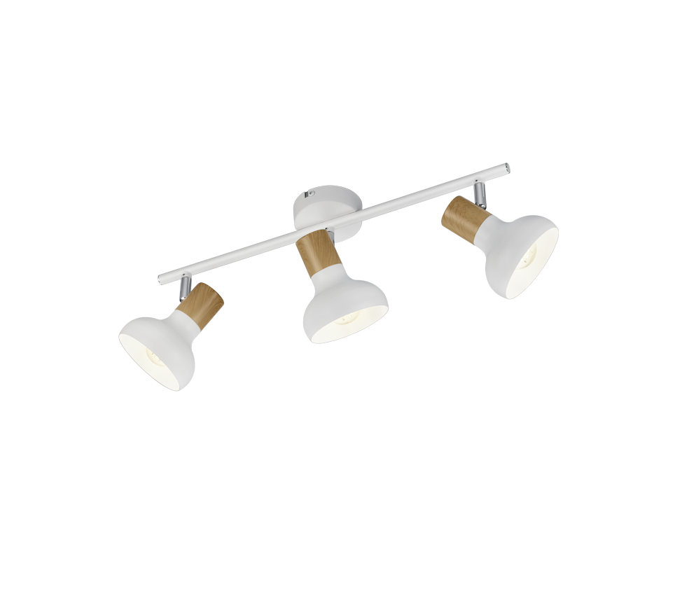 Latika spotlight 3-pc E14 matt white/wood — R81523031