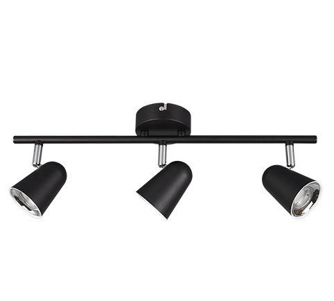 Toulouse LED spotlight 3-pc matt black — R82123132