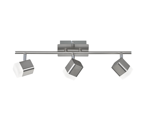Roubaix LED spotlight 3-pc brushed steel — R82153107