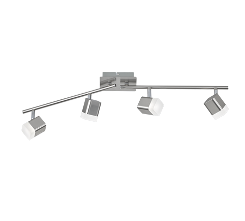 Roubaix LED spotlight 4-pc brushed steel — R82154107